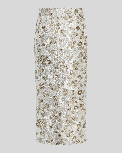 Magnolia HW Skirt EMB Silver/T Coco MSCH