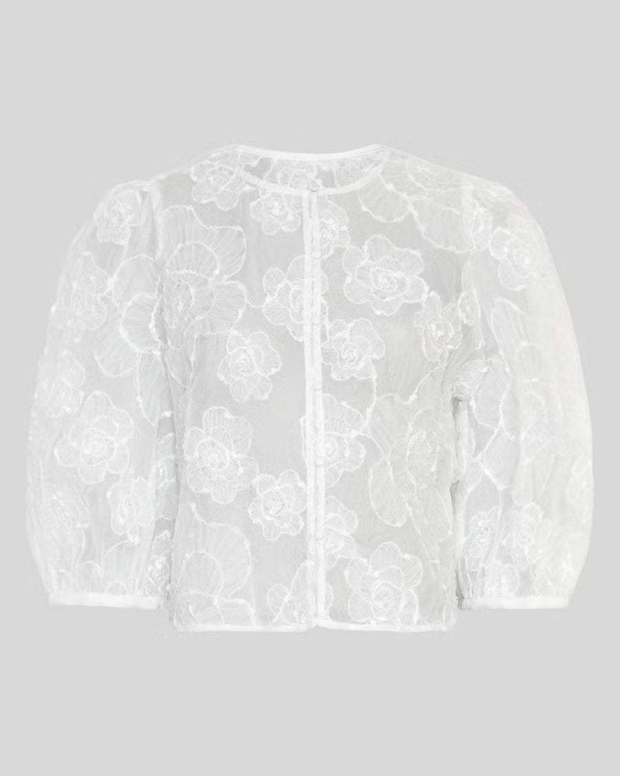 Ismene 3/4 Shirt EMB Bright White MSCH