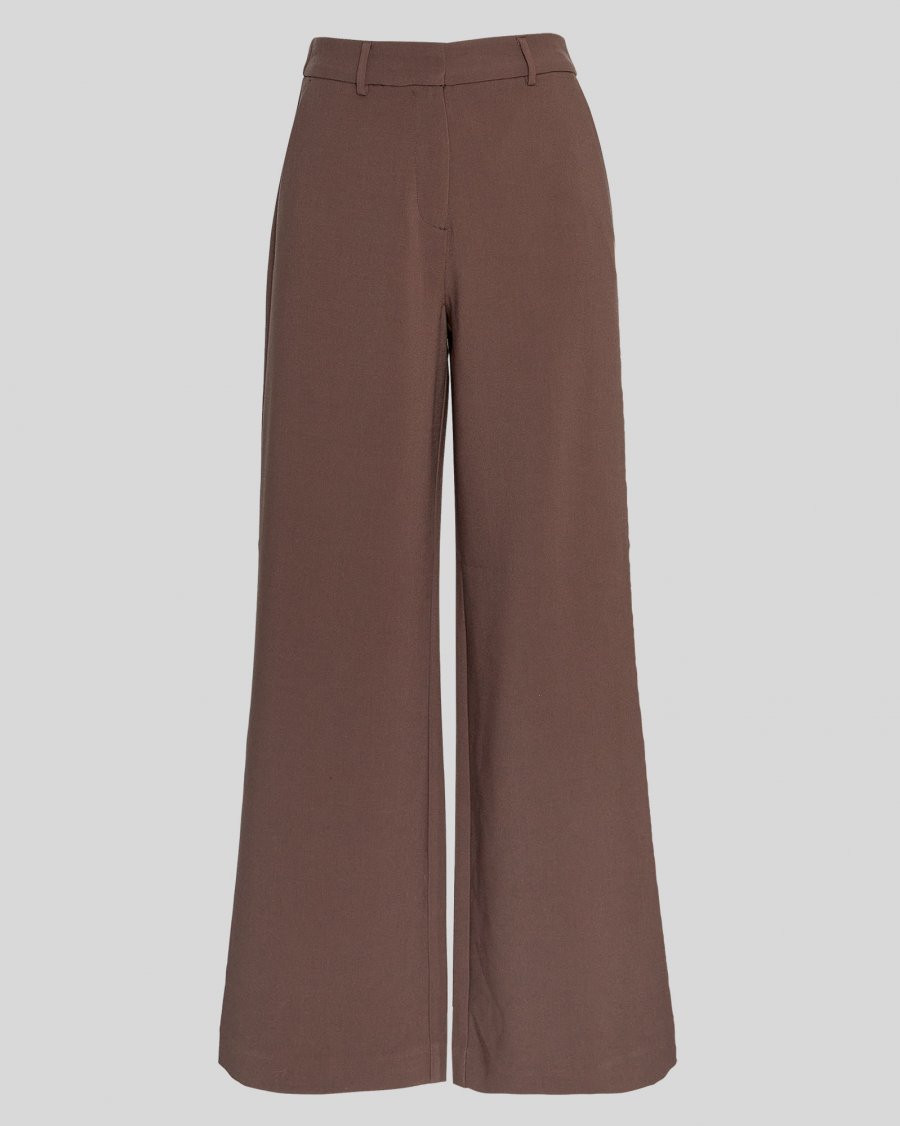Macy Michelle HW Wide Pants Hot Fudge MSCH