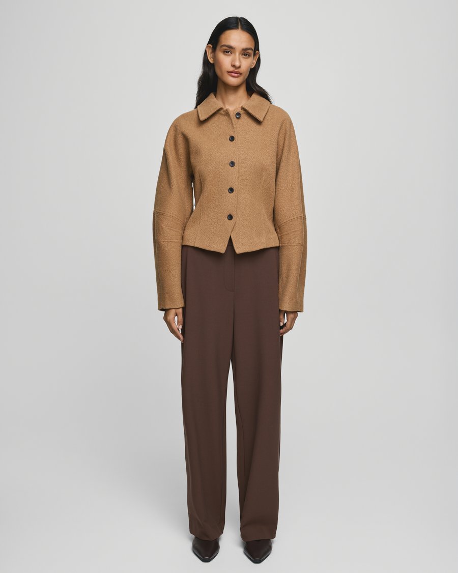 Macy Michelle HW Wide Pants Hot Fudge MSCH