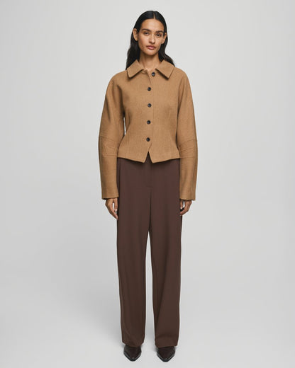 Macy Michelle HW Wide Pants Hot Fudge MSCH