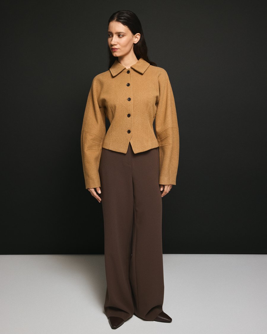 Macy Michelle HW Wide Pants Hot Fudge MSCH