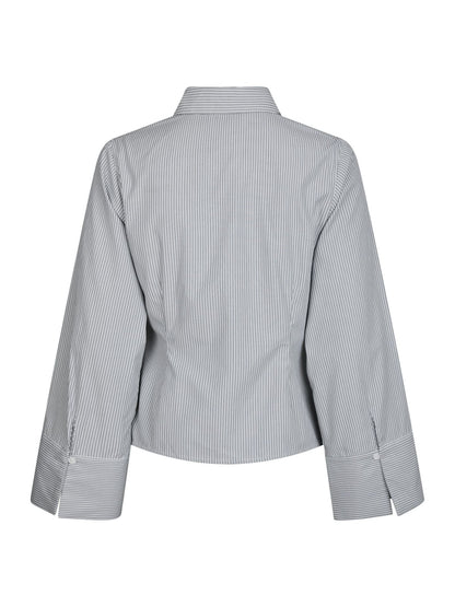 Fenli Striped Shirt Grey Neo Noir