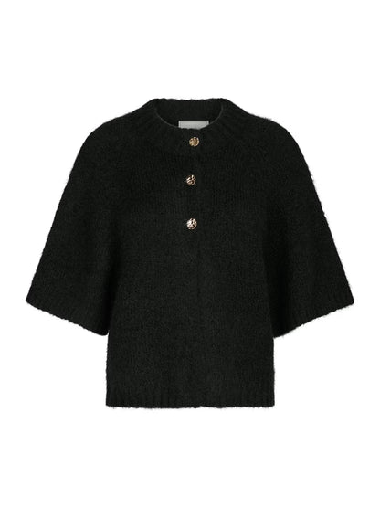 Benuta Fluffy Knit Cardigan Black Neo Noir