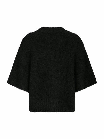 Benuta Fluffy Knit Cardigan Black Neo Noir