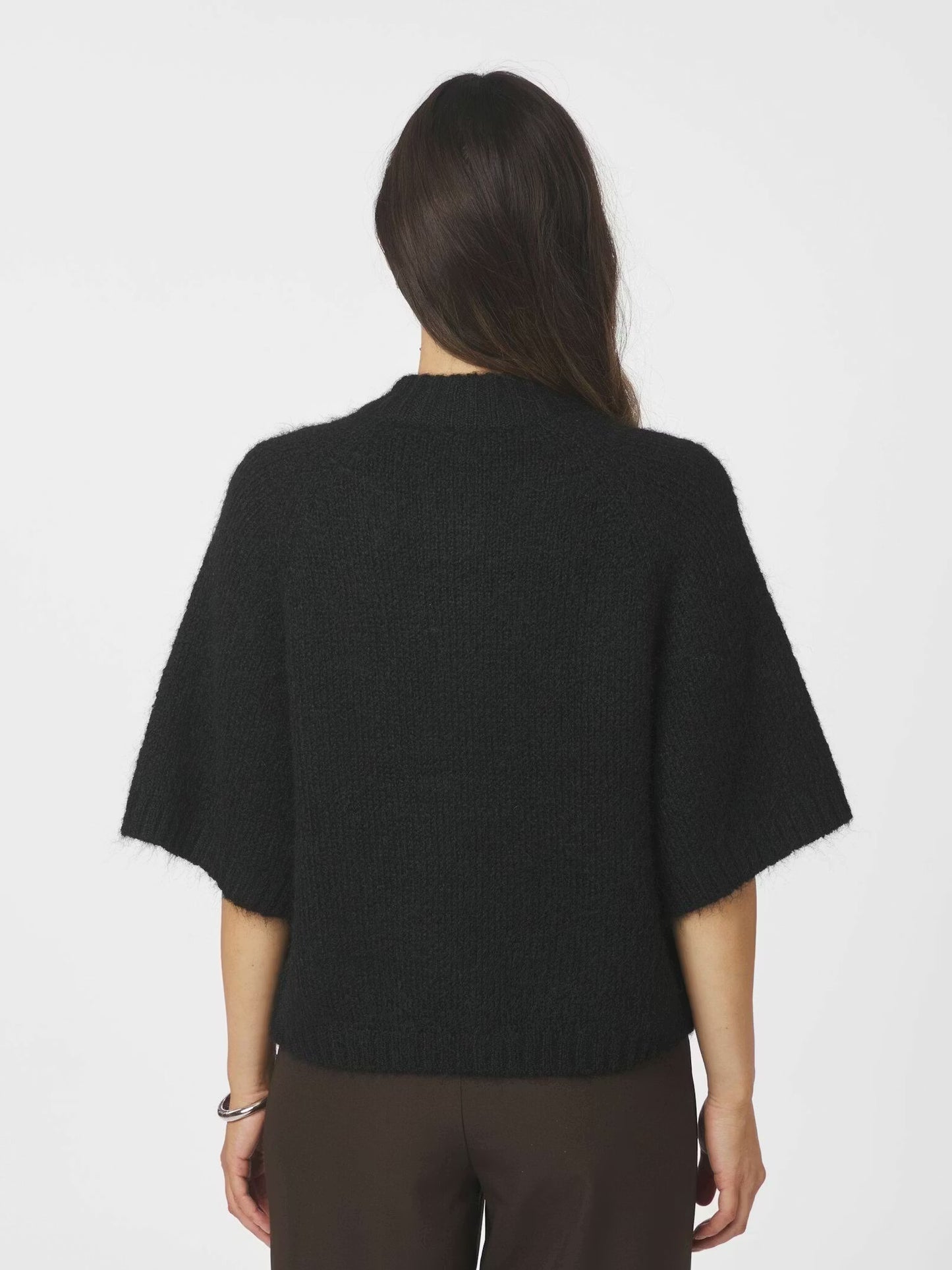 Benuta Fluffy Knit Cardigan Black Neo Noir