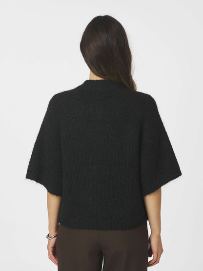 Benuta Fluffy Knit Cardigan Black Neo Noir