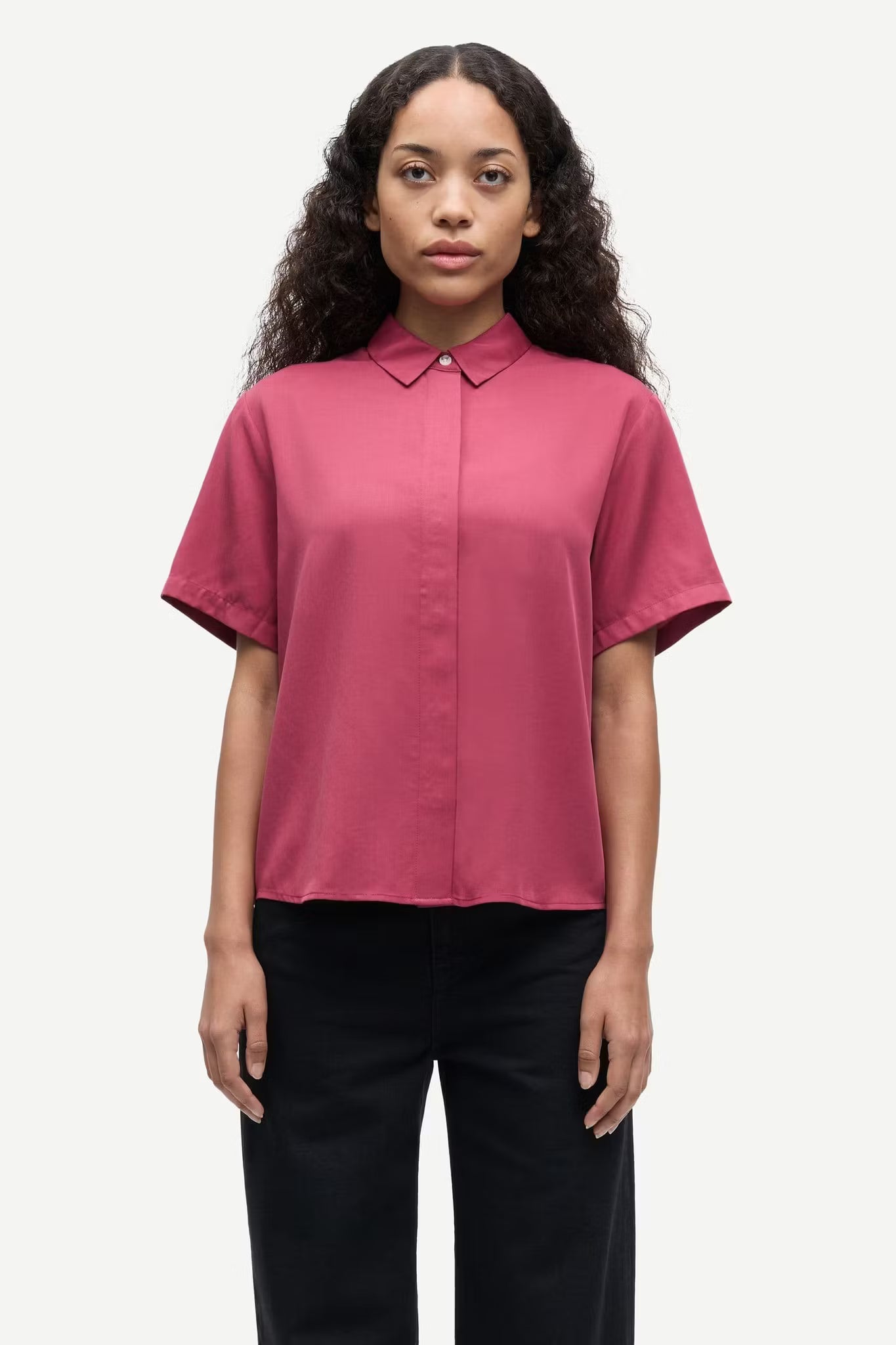 Mina SS Shirt 14028 Earth Red Samsoe Samsoe