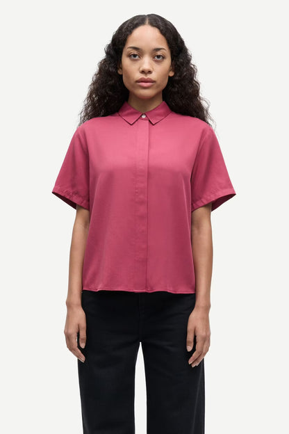 Mina SS Shirt 14028 Earth Red Samsoe Samsoe
