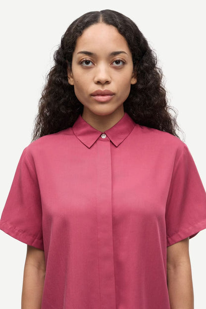 Mina SS Shirt 14028 Earth Red Samsoe Samsoe