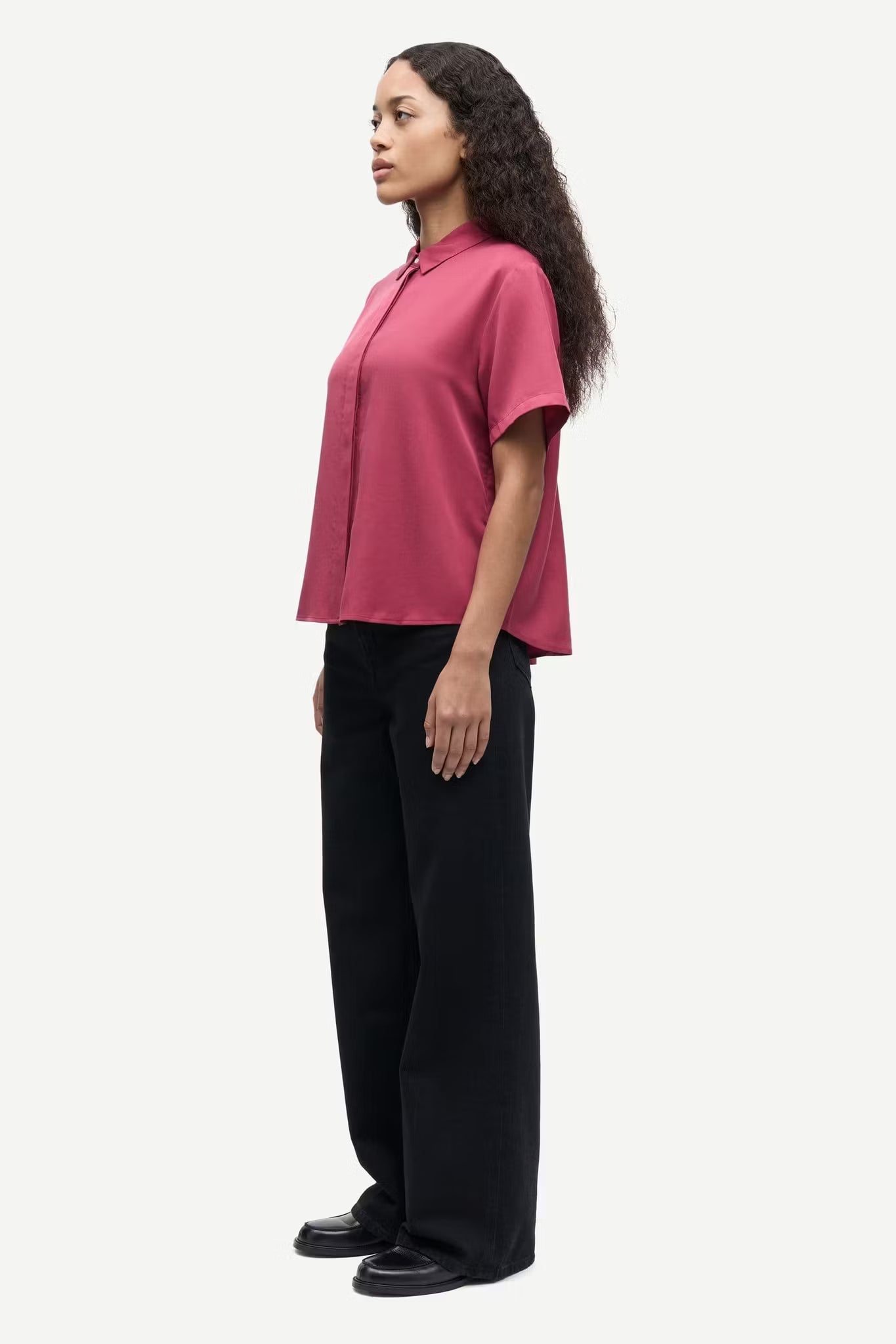 Mina SS Shirt 14028 Earth Red Samsoe Samsoe