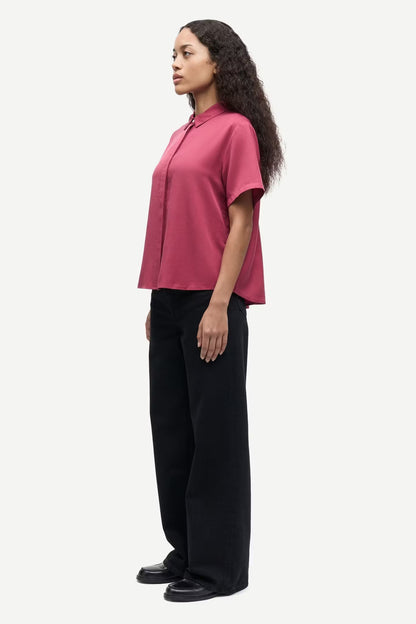 Mina SS Shirt 14028 Earth Red Samsoe Samsoe
