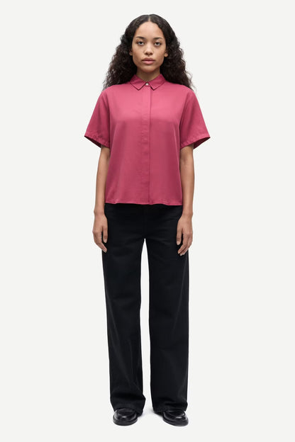 Mina SS Shirt 14028 Earth Red Samsoe Samsoe