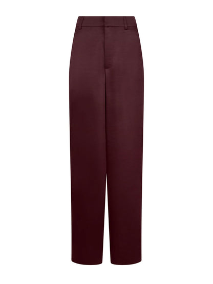 Emmett Heavy Sateen Pants Burgundy Neo Noir