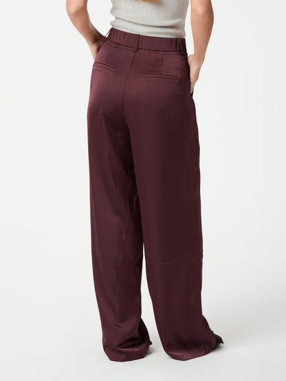 Emmett Heavy Sateen Pants Burgundy Neo Noir