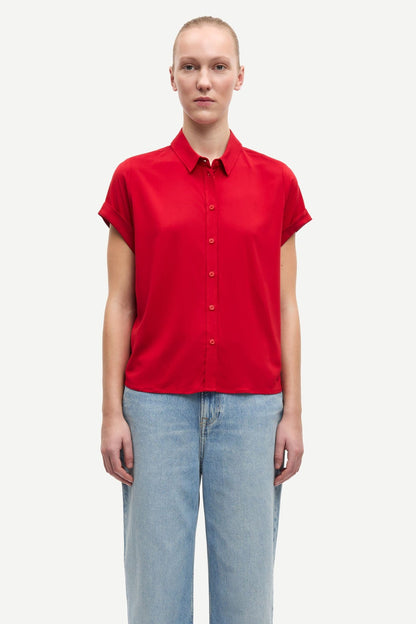 Majan SS Shirt Haute Red Samsoe