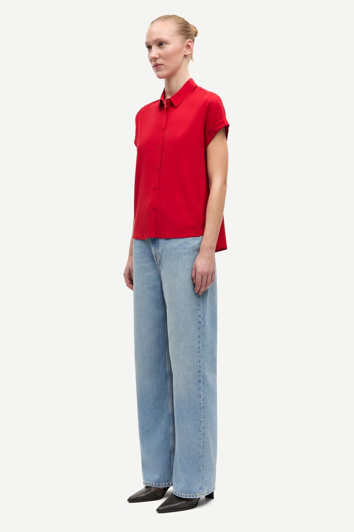 Majan SS Shirt Haute Red Samsoe