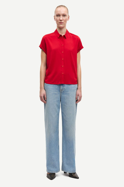 Majan SS Shirt Haute Red Samsoe