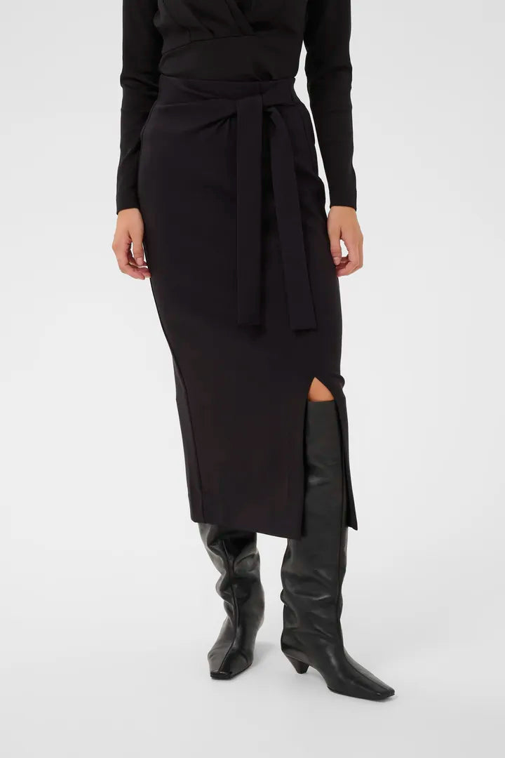 TriIW Vincent Knot Skirt Black InWear