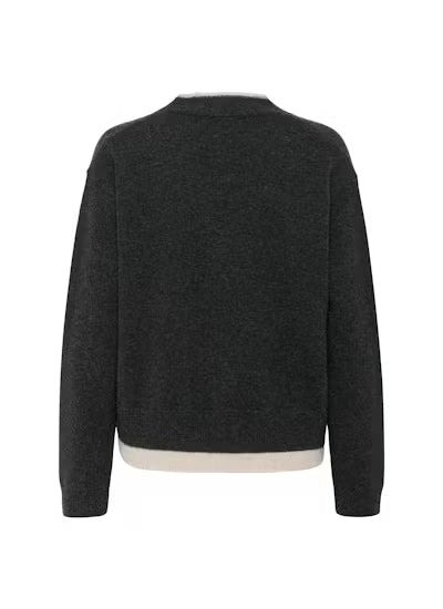 Tracy Knit Cardigan Dark Grey Mel My Essential Wardrobe