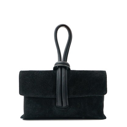 Barletta Suede Clutch Black Latalia