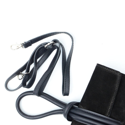 Barletta Suede Clutch Black Latalia