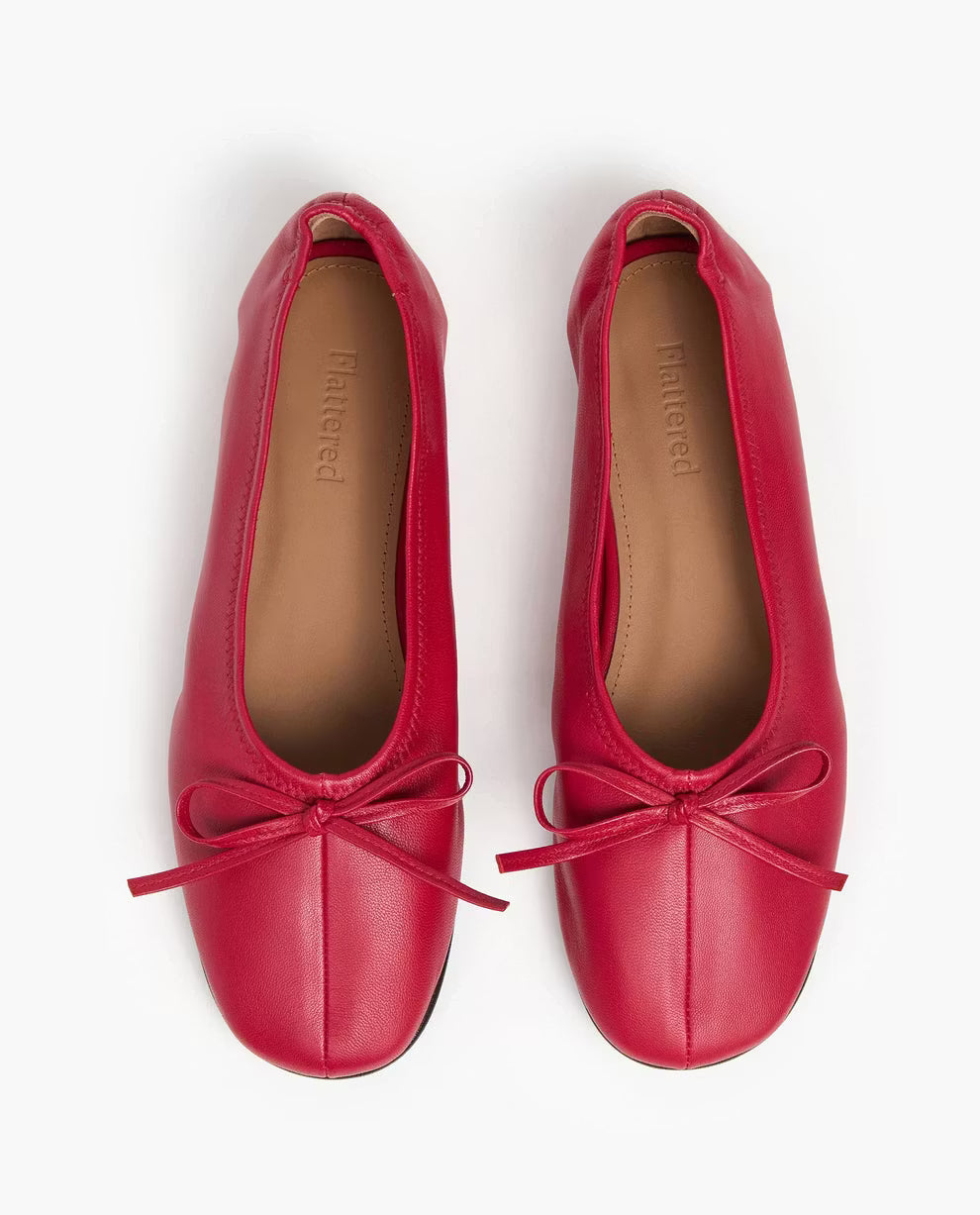 Blaise Leather Cherry Flattered