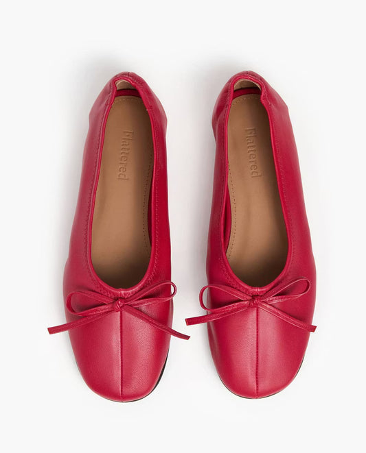 Blaise Leather Cherry Flattered