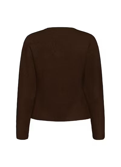 YenahIW Fitted Cardigan Coffee Brown Melange InWear