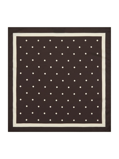 Judy Dot Scarf Dark Brown Neo Noir