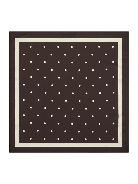 Judy Dot Scarf Dark Brown Neo Noir