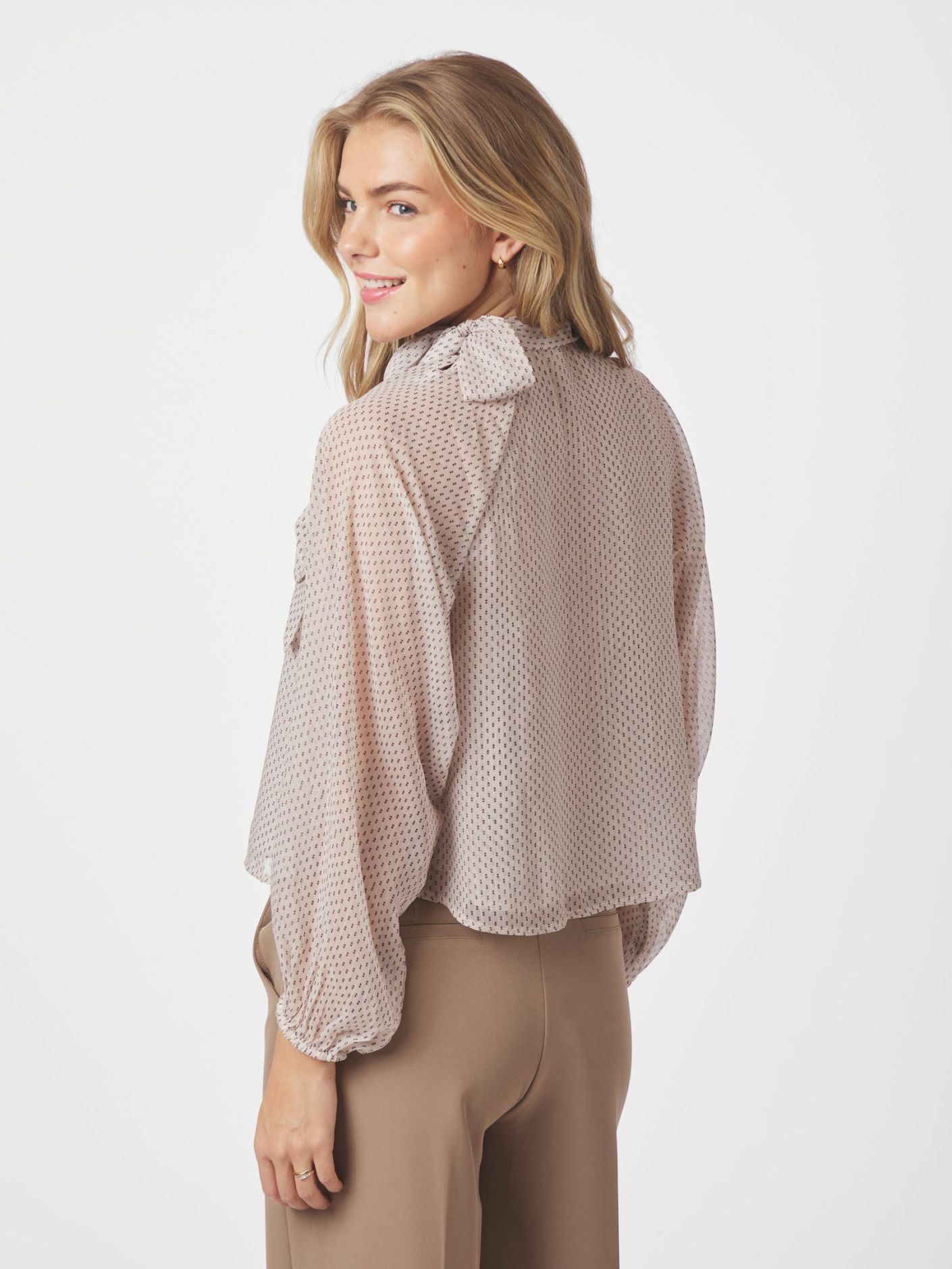 Patti Double Dot Blouse Creme Neo Noir