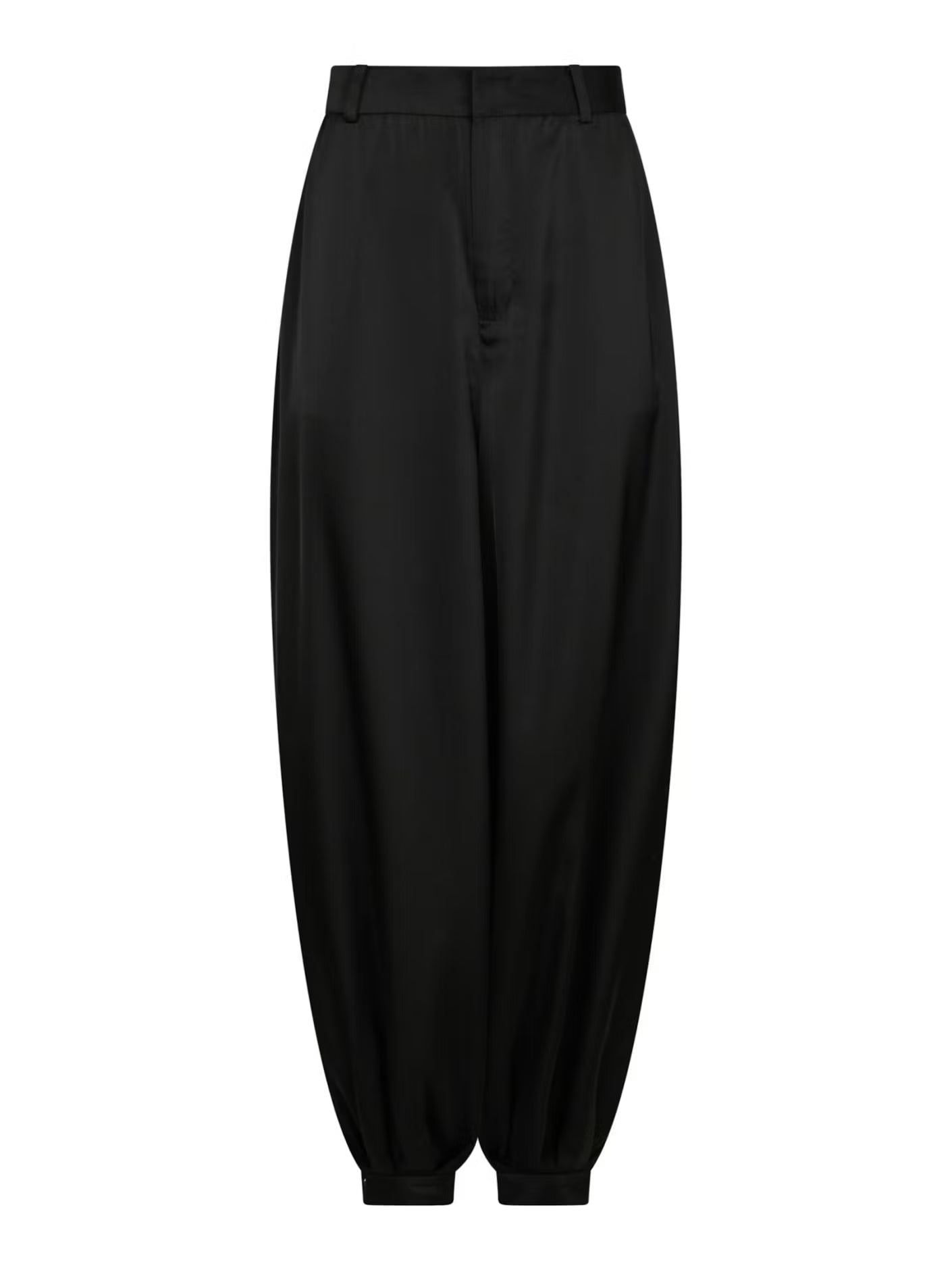 Fayla Drapy Satin Balloon Pants Black Neo Noir