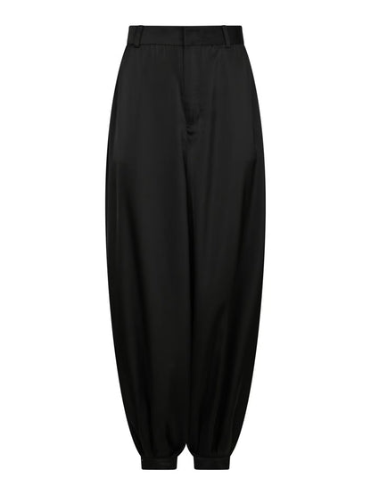 Fayla Drapy Satin Balloon Pants Black Neo Noir