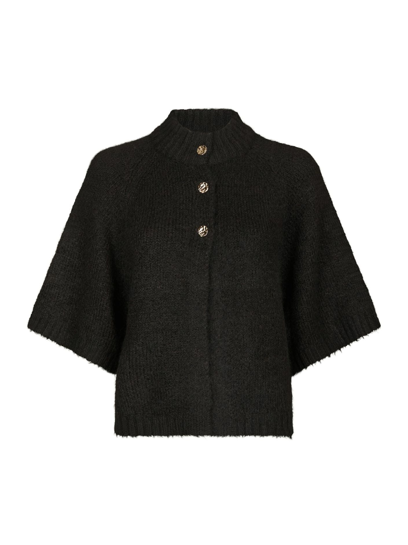 Benuta Fluffy Knit Cardigan Dark Brown Neo Noir