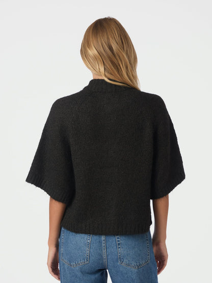 Benuta Fluffy Knit Cardigan Dark Brown Neo Noir