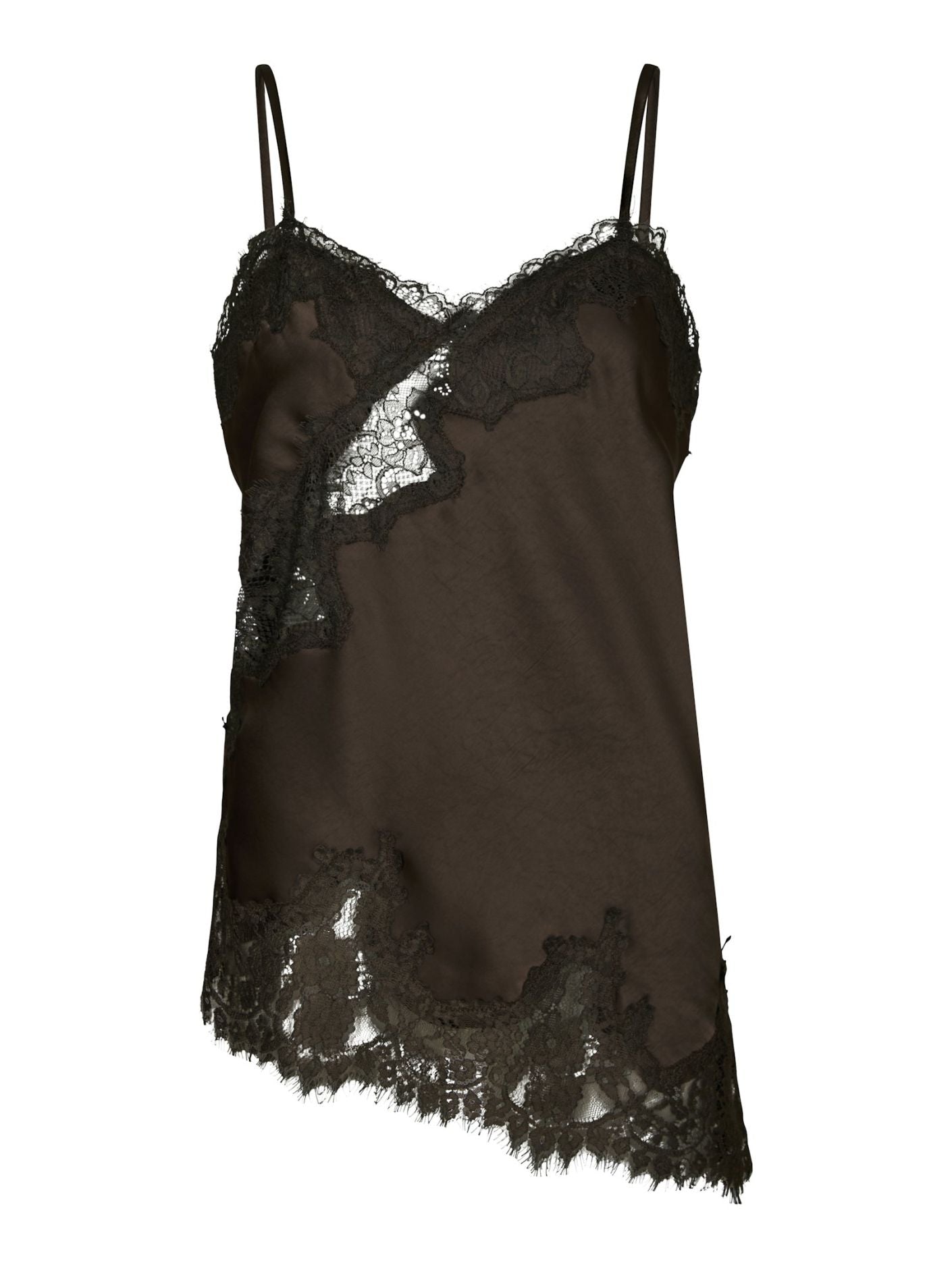 Viole Lace Top Dark Brown Neo Noir