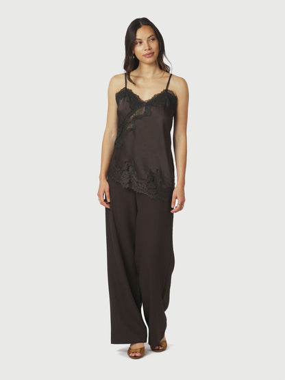 Viole Lace Top Dark Brown Neo Noir