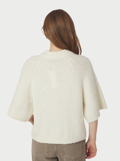 Benuta Fluffy Knit Cardigan Off White Neo Noir