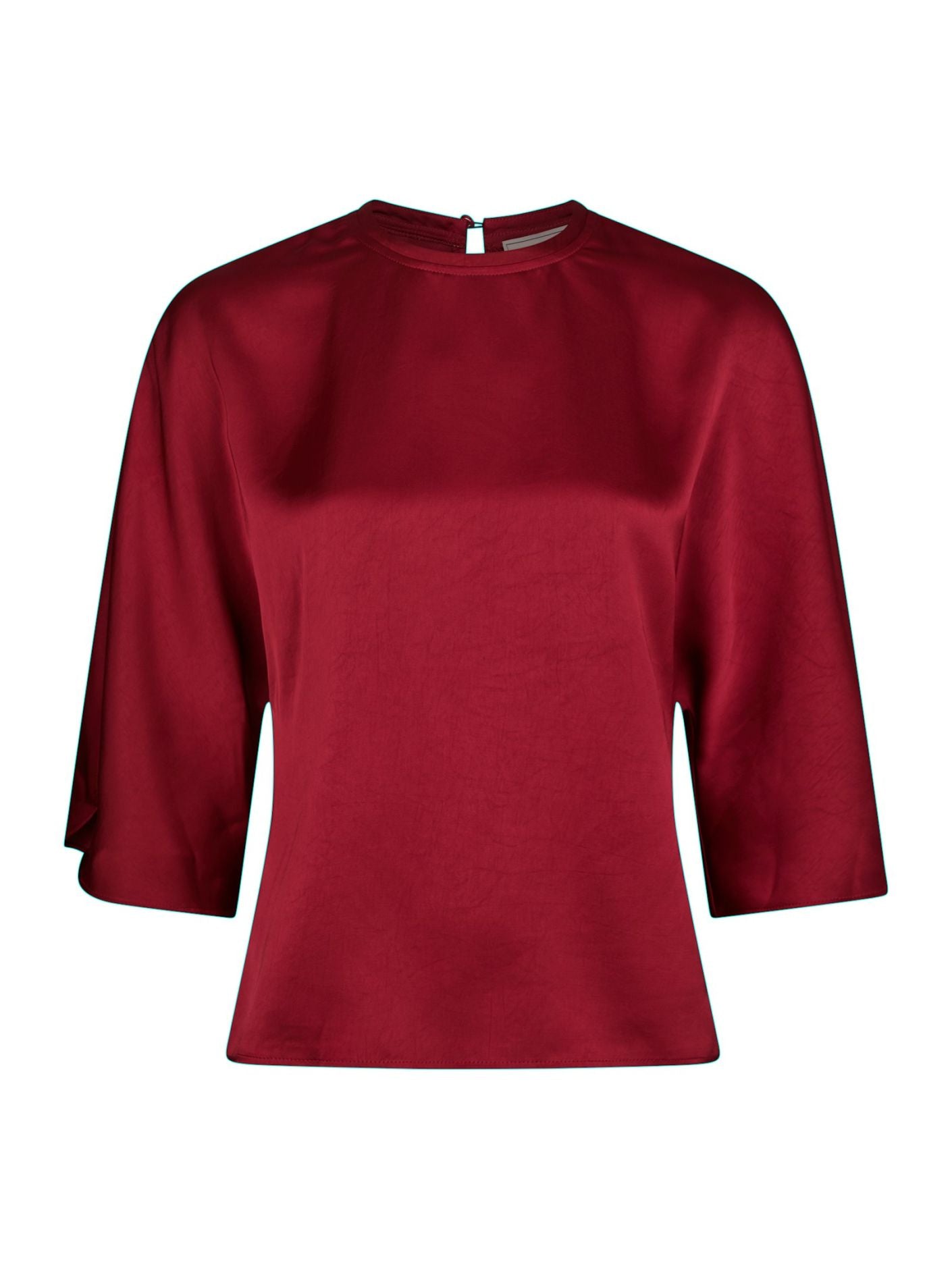 Liora Heavy Sateen Blouse Dark Red Neo Noir