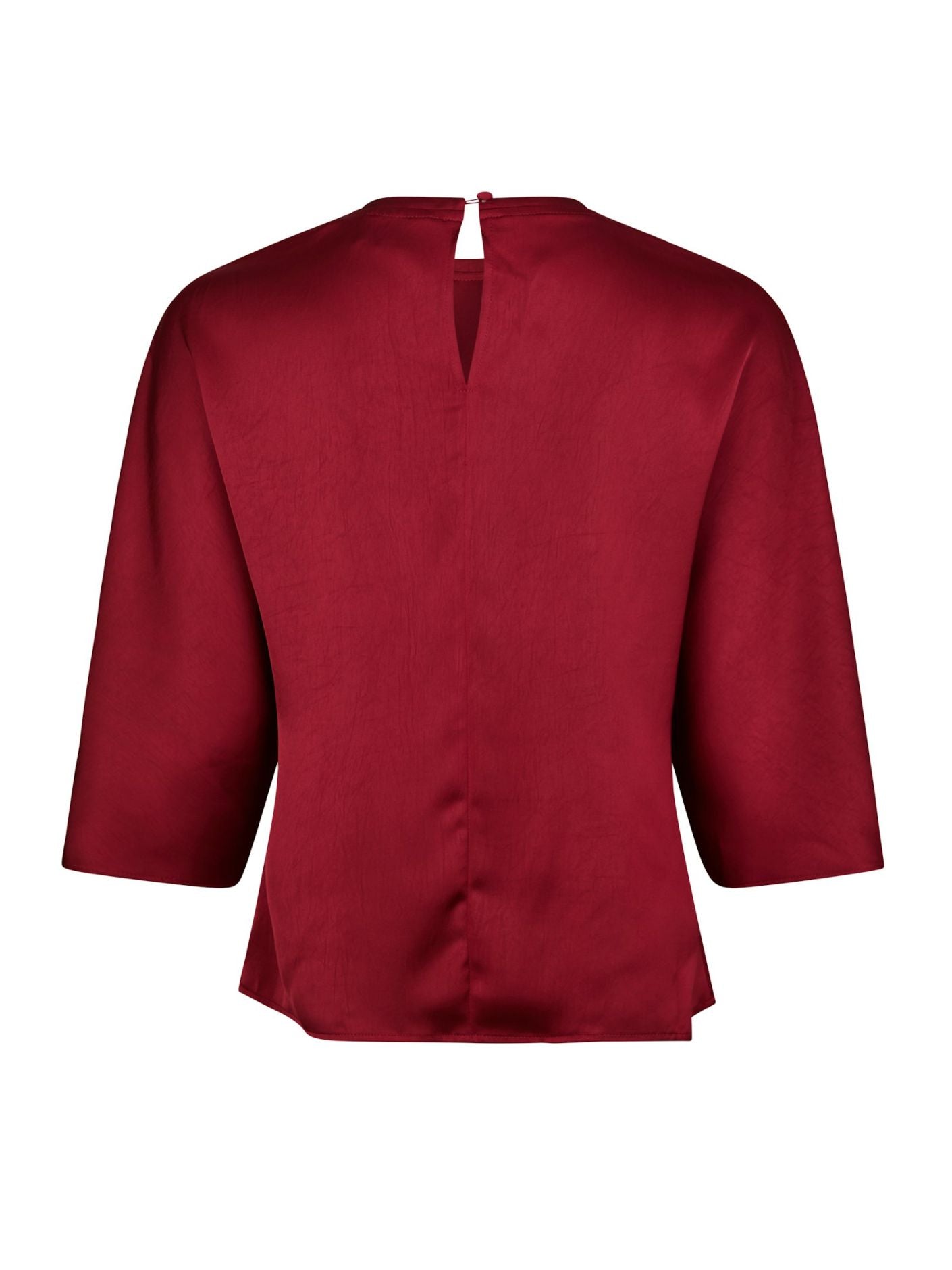 Liora Heavy Sateen Blouse Dark Red Neo Noir