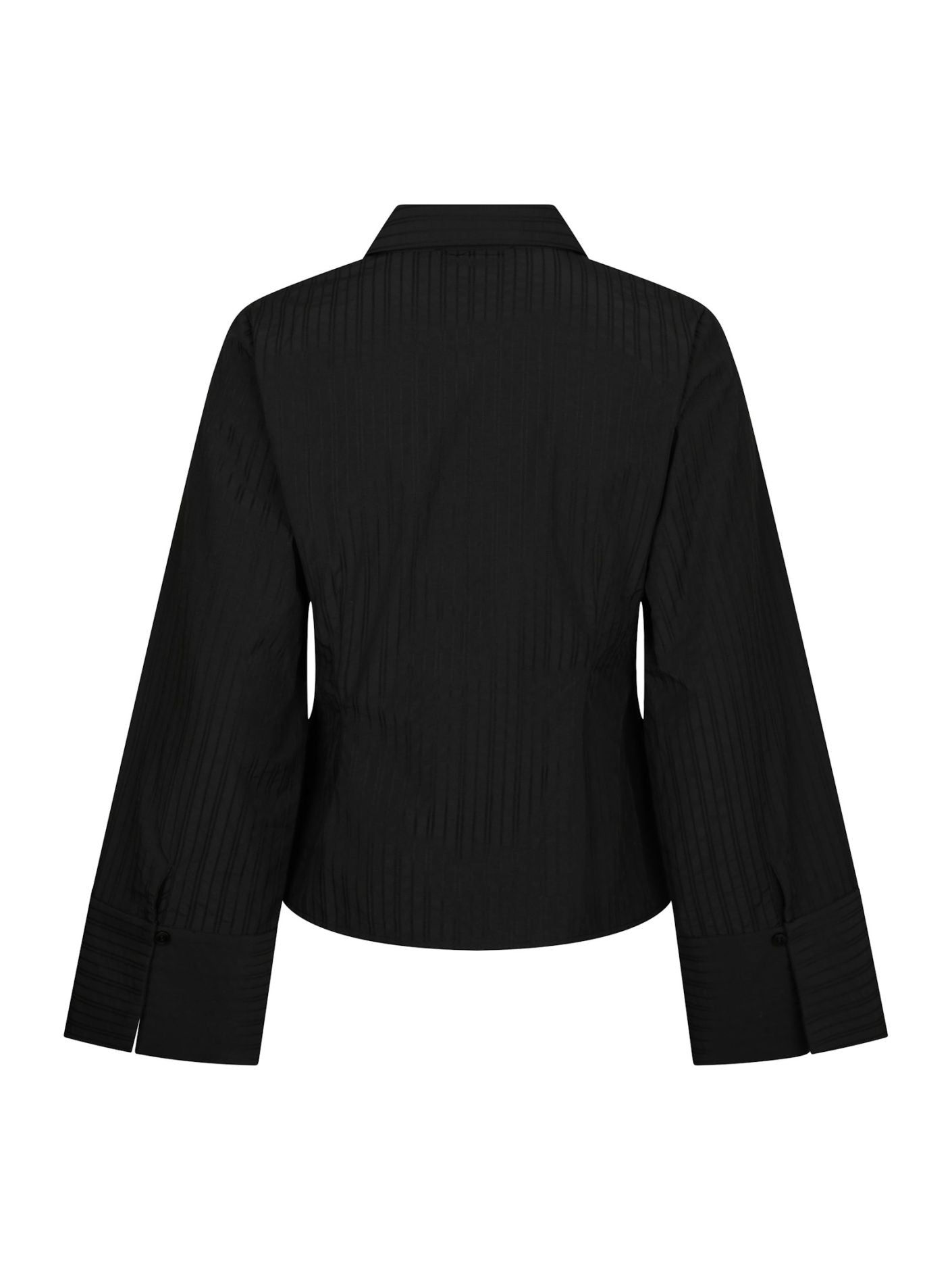 Fenli Tone Stripe Shirt Black Neo Noir