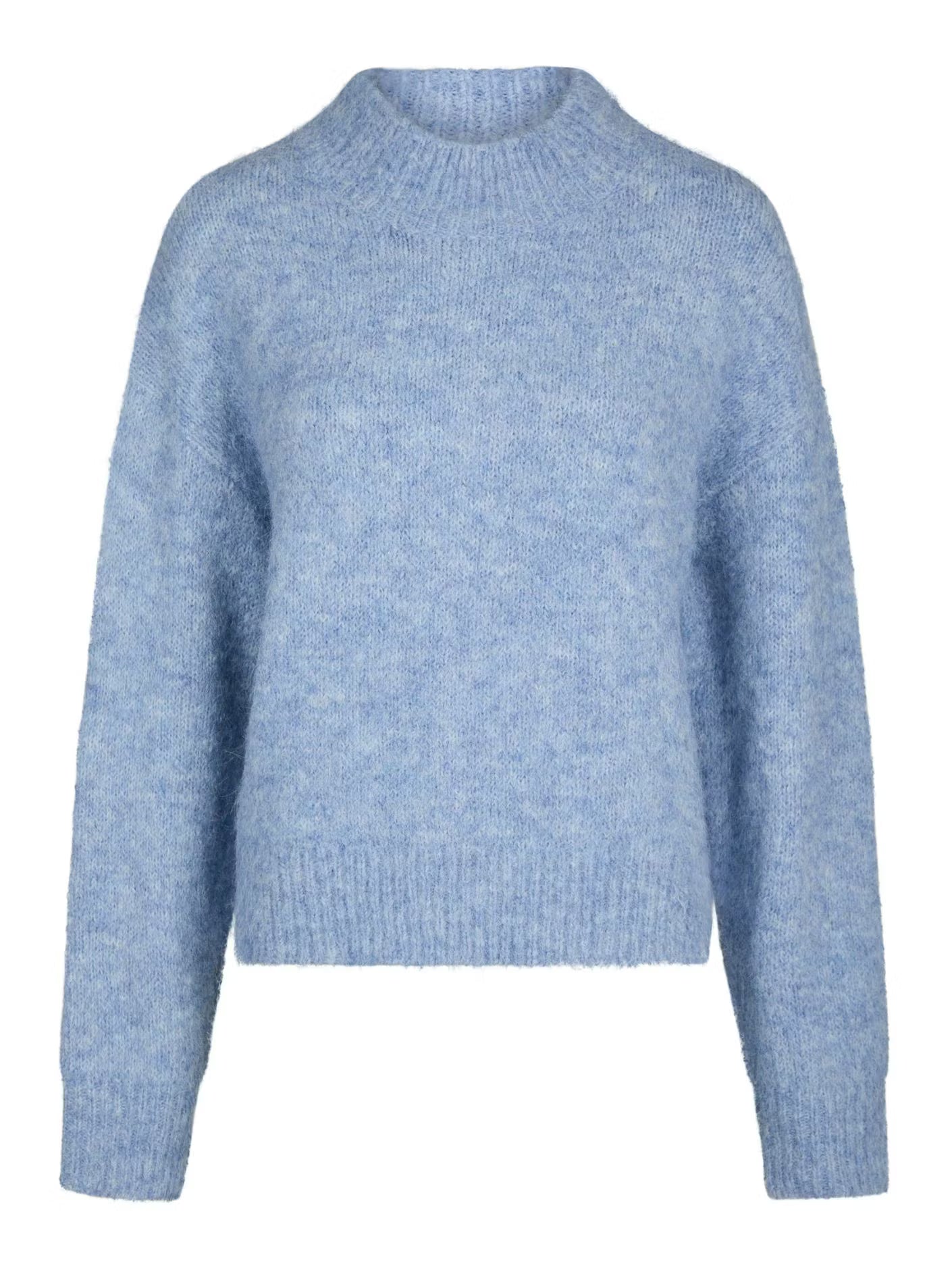 Paulina Fluffy Knit Blouse Dusty Blue Neo Noir