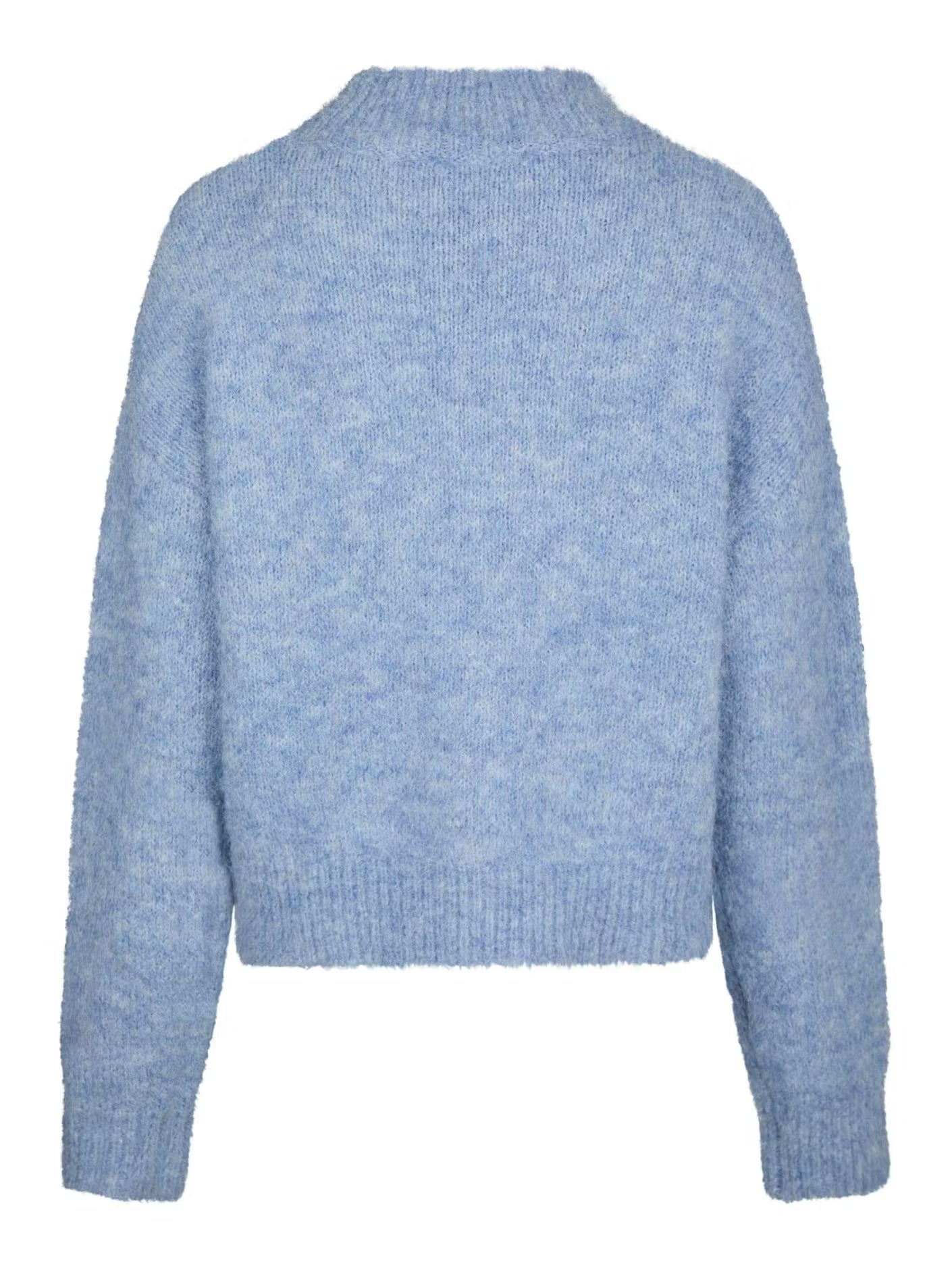 Paulina Fluffy Knit Blouse Dusty Blue Neo Noir