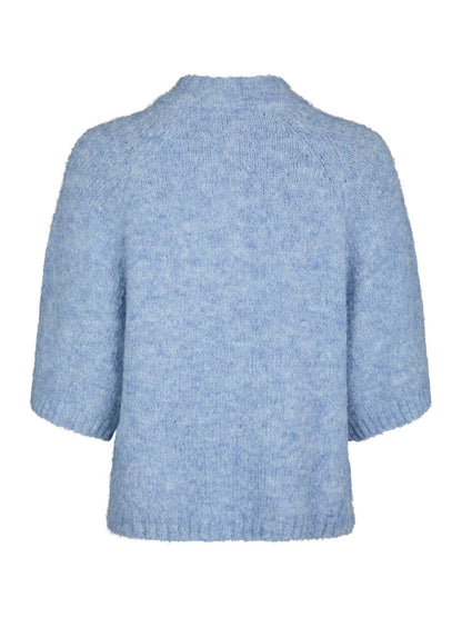Benuta Fluffy Knit Cardigan Dusty Blue Neo Noir