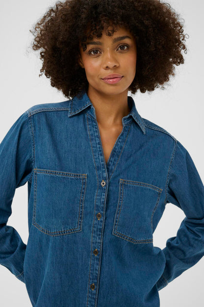 CUmola Arpa Shirt Dark Blue Wash Culture