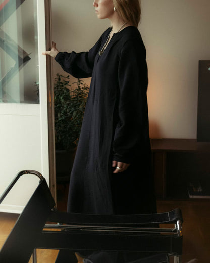 Horizon Crinkel Dress Black A Part of the Art