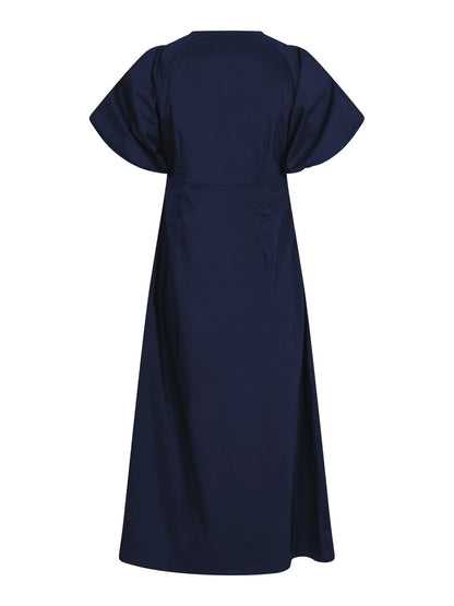 Illana Poplin Dress Navy Neo Noir