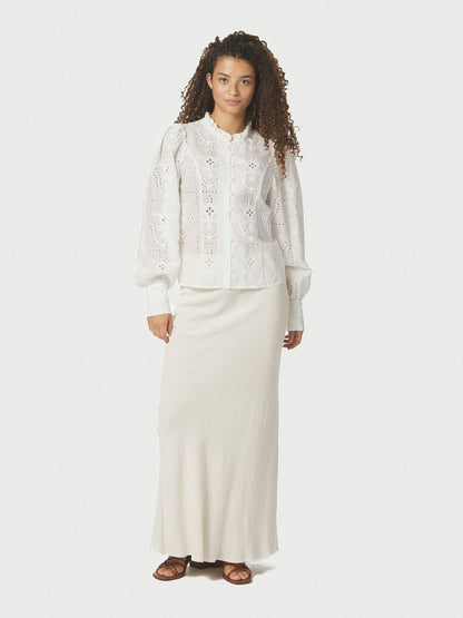 Gilda Embroidery Blouse White Neo Noir