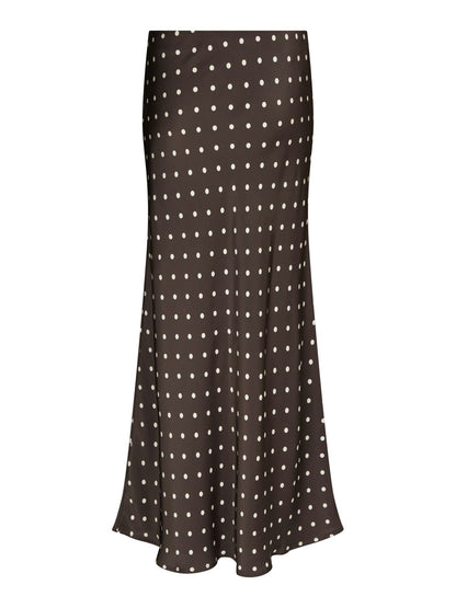Viso Dot Skirt Dark Brown Neo Noir